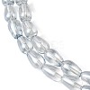 Electroplate Transparent Glass Beads Strands EGLA-TA0001-02B-4