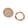 Natural Carnelian Beaded Stretch Rings for Women RJEW-JR00868-07-3
