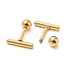 Ion Plating(IP) 304 Stainless Steel Stud Earrings EJEW-Z034-04B-G-2