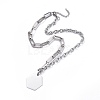 304 Stainless Steel Paperclip Chains & Cable Chain Jewelry Sets SJEW-K153-56P-2