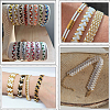 300Pcs 2 Styles 2-Hole Opaque Glass Seed Beads SEED-SC0001-63-6