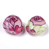 Painted Acrylic Beads X-ACRP-N002-01-3