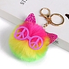 Cat Polyester Furry Pom-Pom Keychain for Women PW-WG2D274-05-1