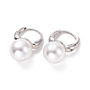 Plastic Pearl Hoop Earrings EJEW-A072-15P-2