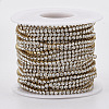 304 Stainless Steel Rhinestone Strass Chains STAS-T055-12G-3