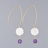 Shell Dangle Earrings EJEW-JE03757-2