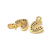 Brass Micro Pave Cubic Zirconia Pendants KK-B079-07G-2