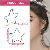 9Pairs 9 Style 304 Stainless Steel Geometric Hoop Earrings STAS-FW0001-21-3