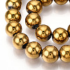 Non-magnetic Synthetic Hematite Beads Strands G-S096-12mm-2-3
