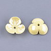 3-Petal Eco-Friendly ABS Plastic Bead Caps MACR-S364-02A-02-2
