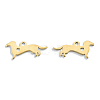 Ion Plating(IP) 201 Stainless Steel Silhouette Charms STAS-N098-122LG-1