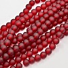 Baking Paint Transparent Glass Bead Strands GLAA-S031-10mm-14-1