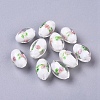 Handmade Silver Foil Glass Lampwork Beads X-LAMP-Q030-02P-1
