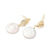 Natural Pearl Ear Studs EJEW-P285-06G-2