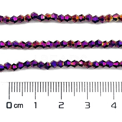 Transparent Electroplate Glass Beads Strands EGLA-A039-T2mm-UA04-1