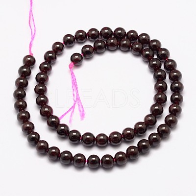 Natural Garnet Bead Strands X-G-P217-33-6mm-1