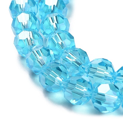 Electroplate Glass Bead Strands X-EGLA-R015-8mm-12-1