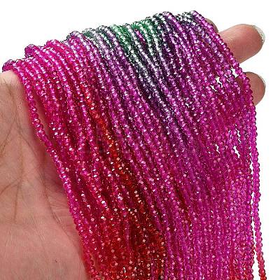 Transparent Painted Glass Beads Strands DGLA-A034-T1mm-A24-1