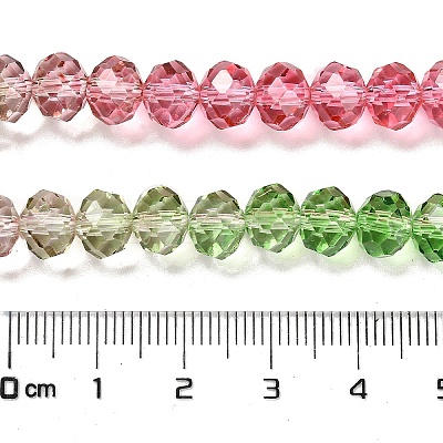 Transparent Painted Glass Beads Strands DGLA-A034-T6mm-A18-1