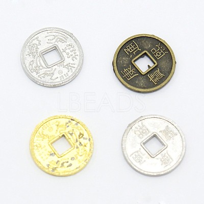 Feng Shui Chinoiserie Jewelry Findings Alloy Copper Cash Beads PALLOY-M018-01-1