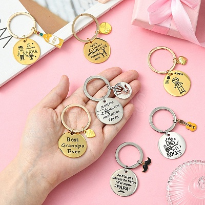 Alloy & 201 Stainless Steel Keychain KEYC-YW00102-01-1
