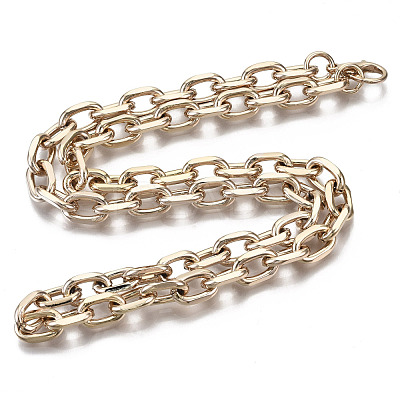 Iron Cable Chains Necklace Making MAK-N034-003B-G-1