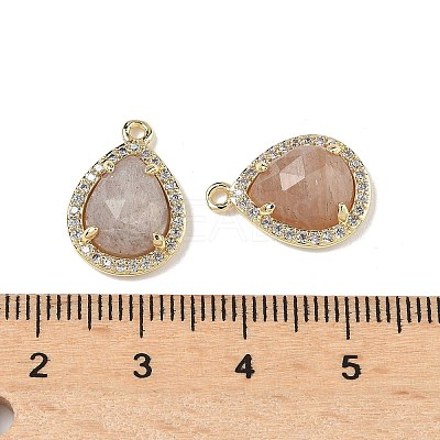 Natural Mixed Stone Faceted Teardrop Pendants G-U028-02G-1