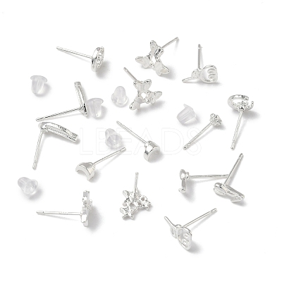 2 Pairs Alloy Stud Earrings for Women EJEW-FS0001-27D-1