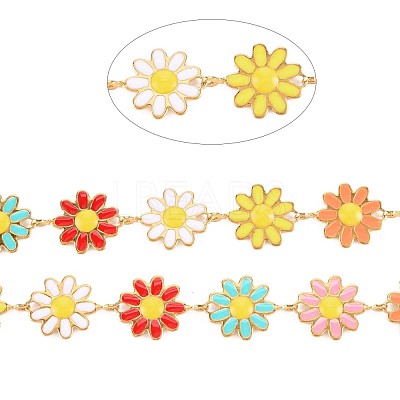 Ion Plating(IP) 304 Stainless Steel Sunflower Link Chains STAS-N092-02LG-1