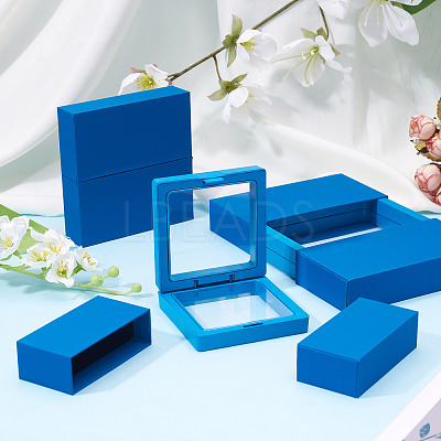 3 Bags 3 Styles Square Transparent PE Thin Film Suspension Jewelry Display Box CON-TA0001-38B-1