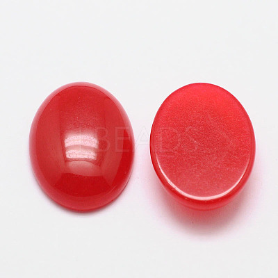Dyed Oval Natural Jade Cabochons G-K021-18x13mm-07-1