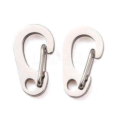 304 Stainless Steel Push Gate Snap Keychain Clasp Findings SA-CBABDB1-01P-1