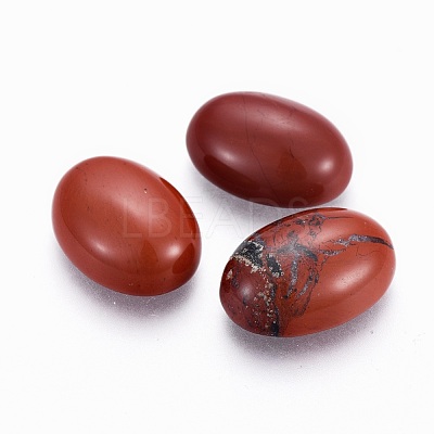 Oval Natural Red Jasper Cabochons G-I171-13x18mm-06-1