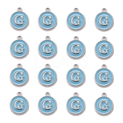 Platinum Plated Alloy Enamel Charms LS-ENAM-S118-04G-P-1