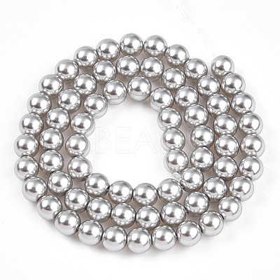 Baking Paint Pearlized Glass Pearl Bead Strands HY-N002-6mm-A03-1