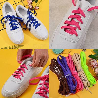 32Pcs 16 Colors Polyester Flat Custom Shoelace AJEW-SZ0001-91-1