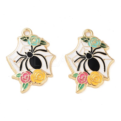 Halloween Theme Rack Plating Alloy Enamel Pendants X-FIND-Q099-02E-G-1