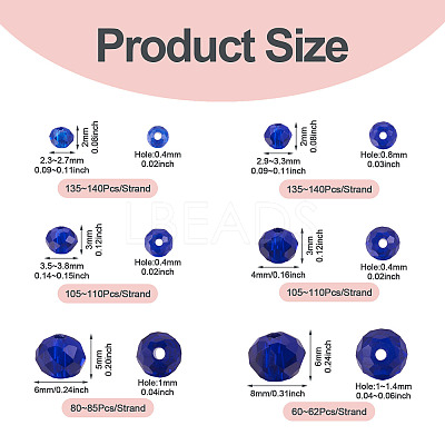 6 Strands 6 Styles Glass Beads Strands EGLA-TADJ0001-05D-1