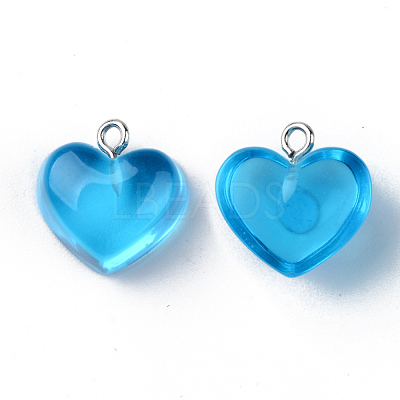 Transparent Resin Pendants X-RESI-R429-30D-1