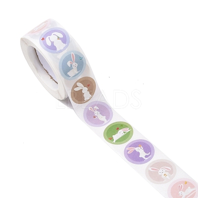 8 Patterns Easter Theme Self Adhesive Paper Sticker Rolls DIY-C060-03H-1