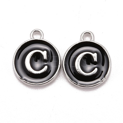 Platinum Plated Alloy Charms ENAM-S118-02C-P-1