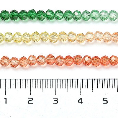 Transparent Painted Glass Beads Strands X1-DGLA-A034-T4mm-A04-1