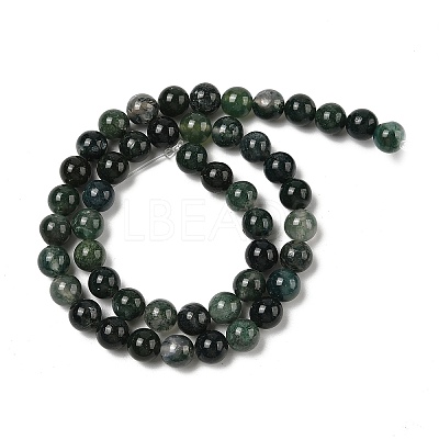 Natural Moss Agate Beads Strands G-A248-A02-01-1