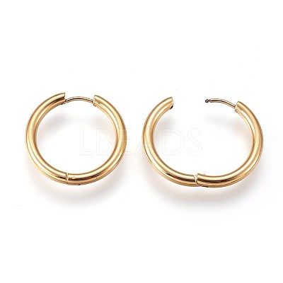 Ion Plating(IP) 304 Stainless Steel Huggie Hoop Earrings LS-EJEW-O087-07B-1