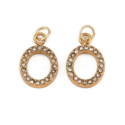 304 Stainless Steel Rhinestone Pendants STAS-N133-03-G-1