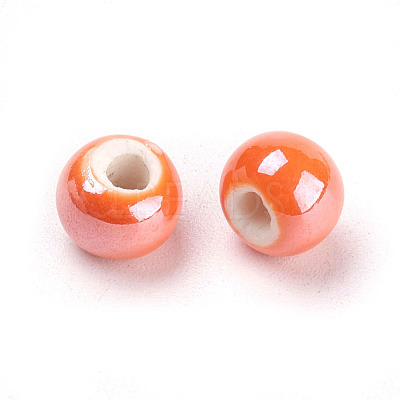 Glazed Porcelain Beads PORC-D001-8mm-18-1