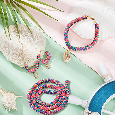 1 Strand Handmade Polymer Clay Beads Strand CLAY-PH0001-98-1