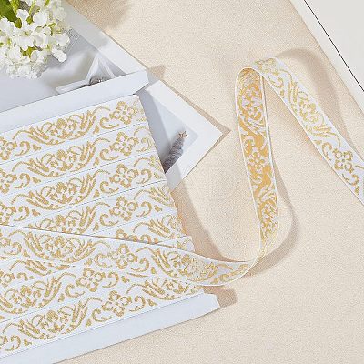 Ethnic Style Embroidery Polycotton Ribbons OCOR-WH0066-22B-1