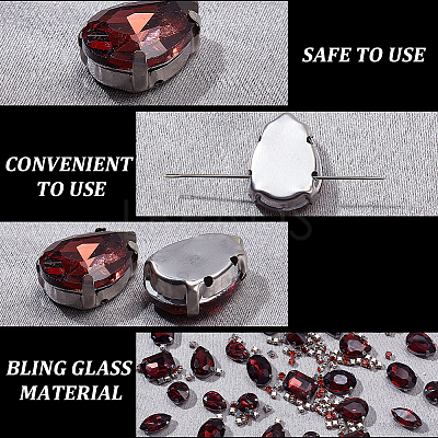 156Pcs 7 Styles Sew on Rhinestone DIY-SP0007-30E-1