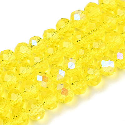 Electroplate Glass Beads Strands EGLA-A034-T1mm-L28-1